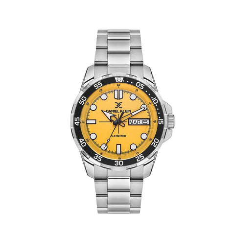 The Watch Boutique Daniel Klein Premium Men's Round Quartz Watch with Yellow Dial