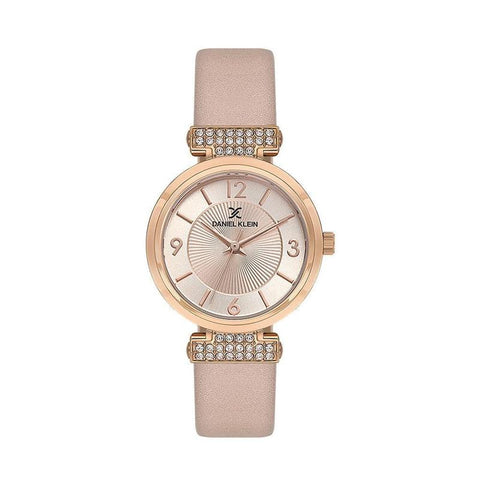 The Watch Boutique Daniel Klein Premium Women's Round Quartz Watch with Pink Dial