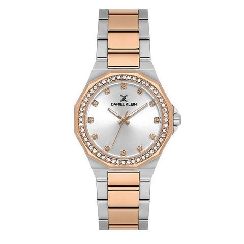 The Watch Boutique Daniel Klein Premium Women's Round Quartz Watch with Silver Dial