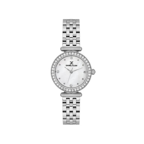 The Watch Boutique Daniel Klein Women’s Crystal-Embellished Silver-Tone Bracelet Watch