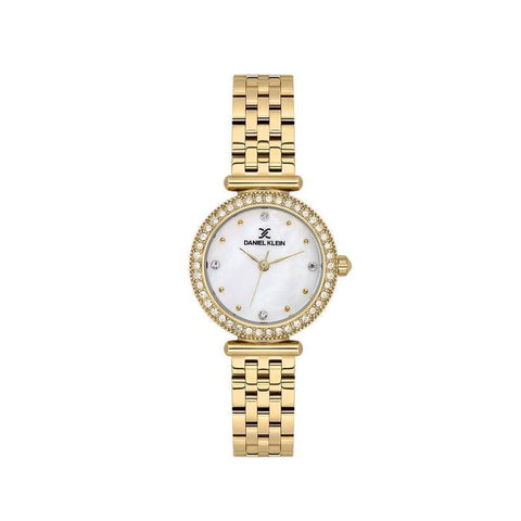 The Watch Boutique Daniel Klein Women’s Crystal-Set Gold-Tone Bracelet Watch