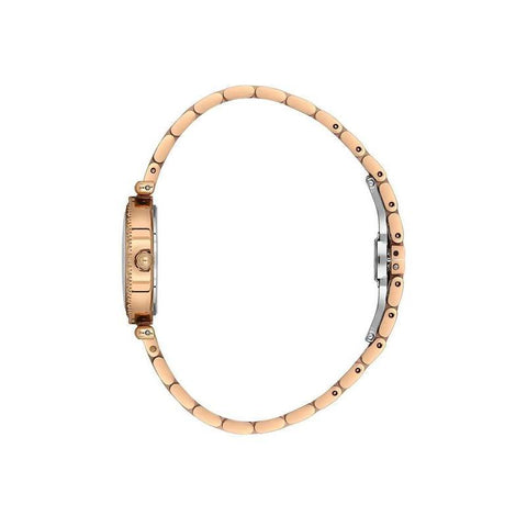 The Watch Boutique Daniel Klein Women’s Crystal-Set Rose Gold-Tone Bracelet Watch