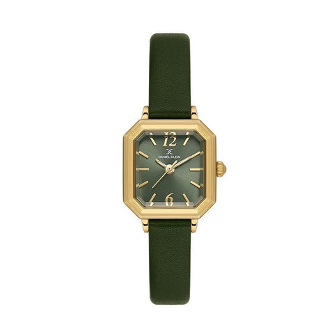 The Watch Boutique Daniel Klein Women’s Gold Square Case Watch with Green Dial