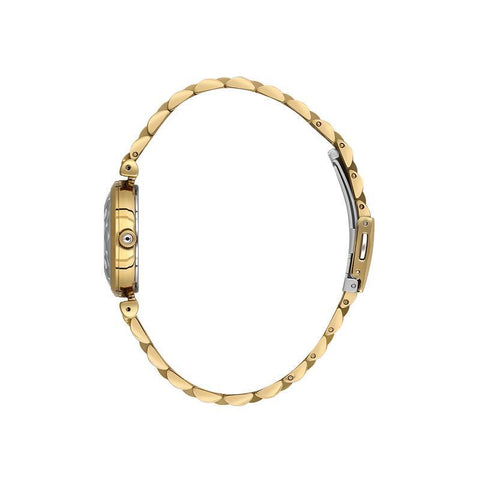 The Watch Boutique Daniel Klein Women’s Gold-Tone Crystal Accent Watch with Sunray Silver Dial