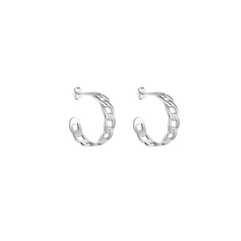 The Watch Boutique Daniel Klein Women's Hoop Earrings Silver