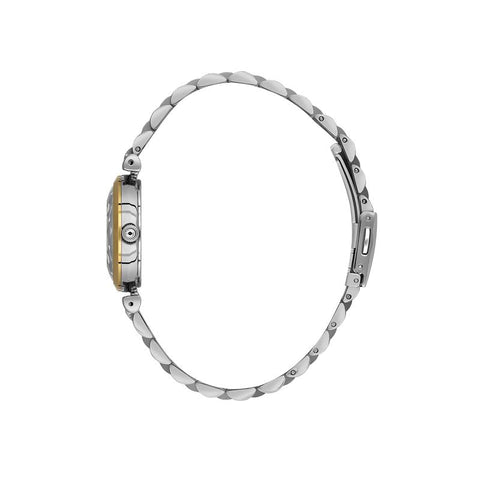 The Watch Boutique Daniel Klein Women’s Two-Tone Crystal Accent Watch with Silver Sunray Dial