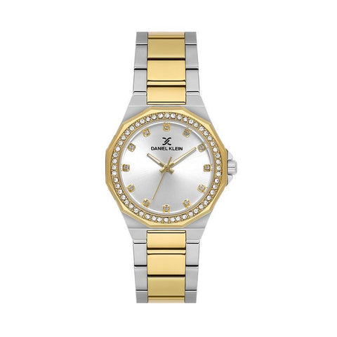 The Watch Boutique Daniel Klein Women’s Two-Tone Crystal-Set Bracelet Watch
