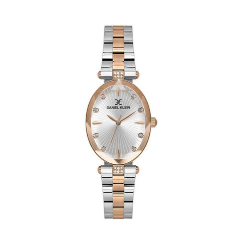 The Watch Boutique Daniel Klein Women’s Two-Tone Rose Gold & Silver Oval Watch