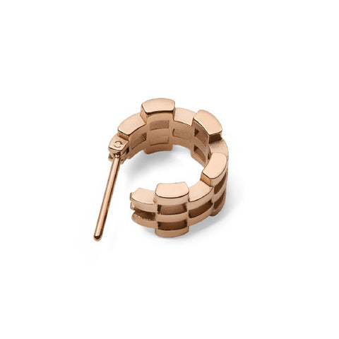 Daniel Wellington 5-Link hoop earring in rose gold-plated stainless steel, 13.6mm length.