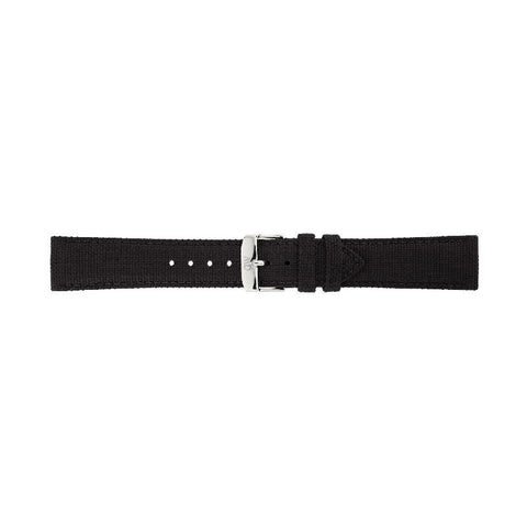 The Watch Boutique Daniel Wellington Black Canvas Strap Silver Watch Strap
