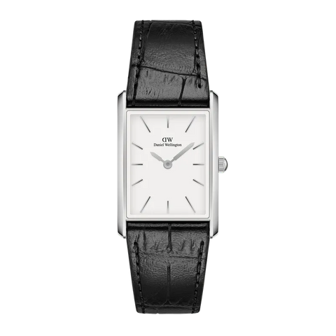 Daniel Wellington Bound Black Crocodile Silver Watch