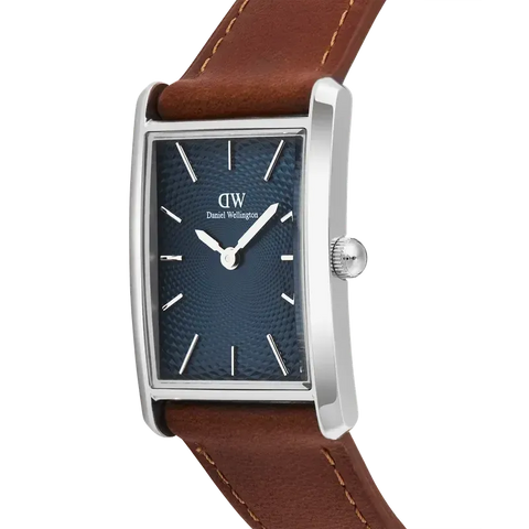 The Watch Boutique Daniel Wellington Bound Light Brown Arctic Guilloché Silver Watch