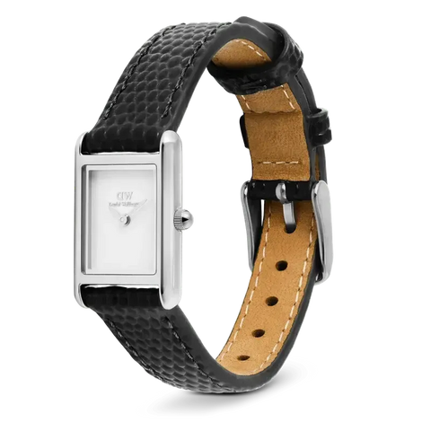 The Watch Boutique Daniel Wellington Bound Mini Black Lizard Silver Watch