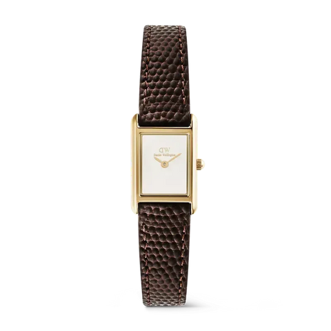 The Watch Boutique Daniel Wellington Bound Mini Dark Brown Lizard Gold Watch