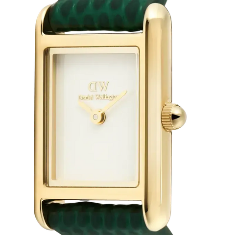 Daniel Wellington Bound Mini Green Lizard Gold Watch