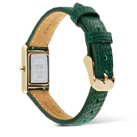 Daniel Wellington Bound Mini Green Lizard Gold Watch