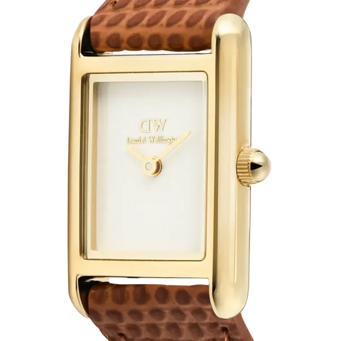 The Watch Boutique Daniel Wellington Bound Mini Light Brown Lizard Gold Watch