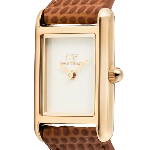 The Watch Boutique Daniel Wellington Bound Mini Light Brown Lizard Rose Gold Watch