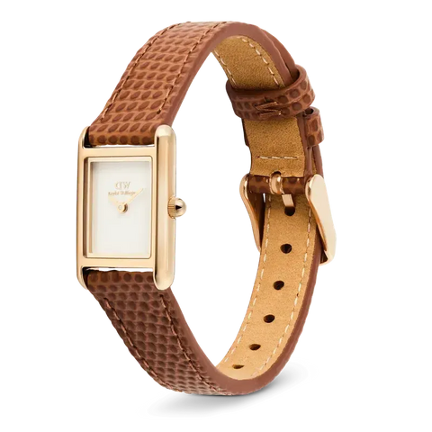 The Watch Boutique Daniel Wellington Bound Mini Light Brown Lizard Rose Gold Watch