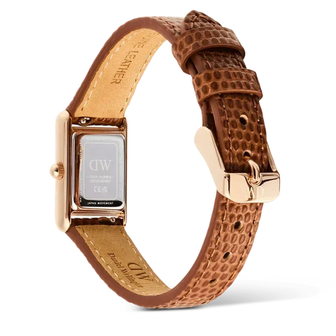 The Watch Boutique Daniel Wellington Bound Mini Light Brown Lizard Rose Gold Watch