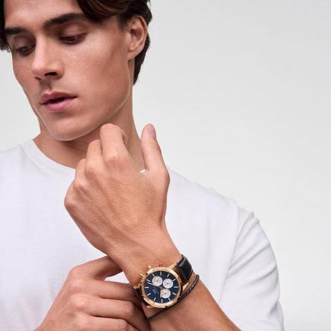 Daniel Wellington Braided Leather Bracelet Sheffield Gold