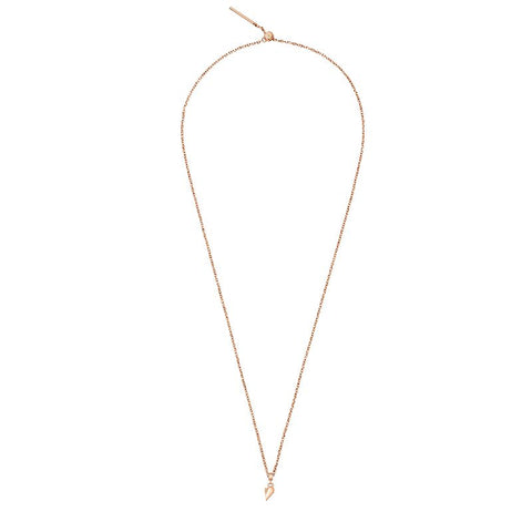 Elegant Daniel Wellington rose gold broken heart charm necklace crafted from durable PVD plated stainless steel.