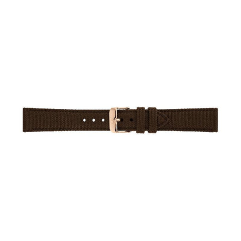 The Watch Boutique Daniel Wellington Brown Canvas Strap Rose Gold Watch Strap