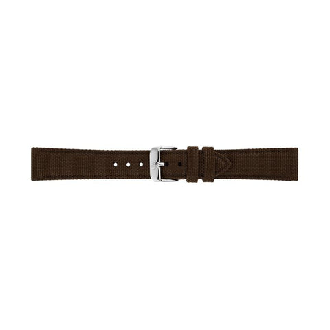 The Watch Boutique Daniel Wellington Brown Canvas Strap Silver 20mm Watch Strap