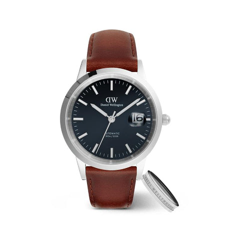 The Watch Boutique Daniel Wellington Bundle : Iconic St Mawes Automatic + Elan Ring Silver