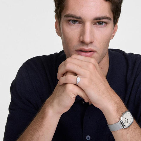 The Watch Boutique Daniel Wellington Bundle : Marlon & Classic Mini Signet Ring Silver Set