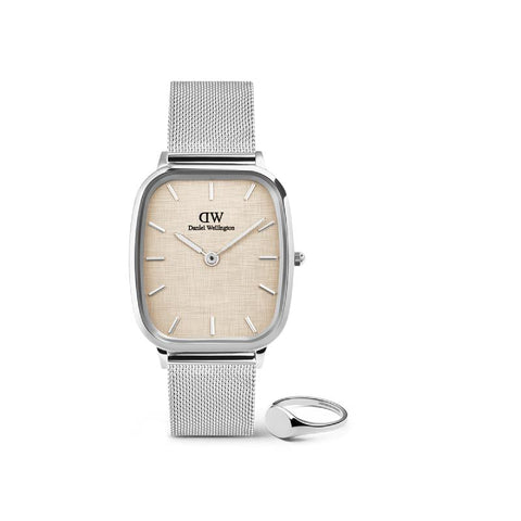 The Watch Boutique Daniel Wellington Bundle : Marlon & Classic Mini Signet Ring Silver Set