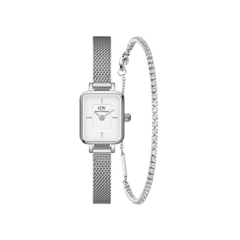 Daniel Wellington Bundle : Quadro Mini & Tennis Bracelet Silver