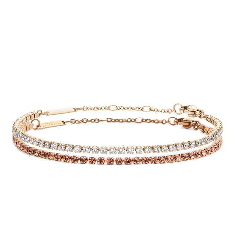 Daniel Wellington Bundle : Tennis Bracelet Apricot Rose Gold Set