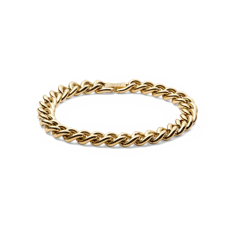 Daniel Wellington gold-tone stainless steel chunky chain bracelet with a secure fold-over clasp.