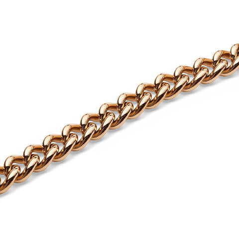 Daniel Wellington chunky chain necklace in polished rose gold-plated stainless steel with a bold, interlocking link design.