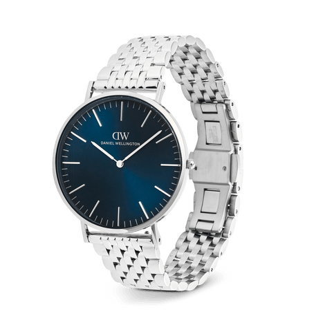 The Watch Boutique Daniel Wellington Classic 7-Link Arctic Silver 40mm Men's Watch