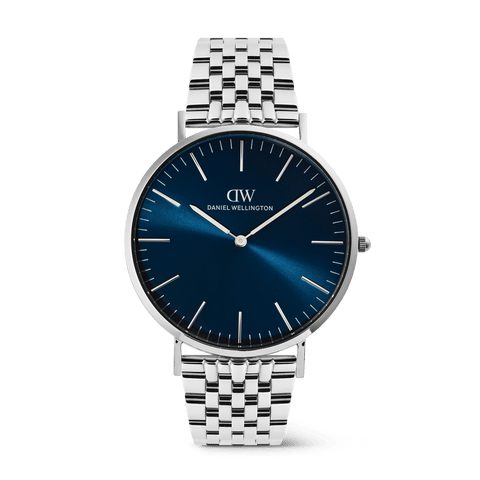 The Watch Boutique Daniel Wellington Classic 7-Link Arctic Silver 40mm Men's Watch