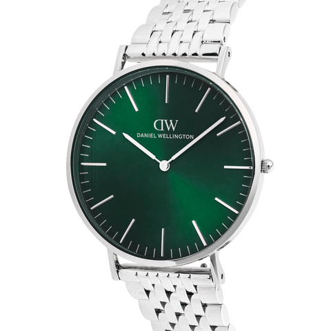 The Watch Boutique Daniel Wellington Classic 7-Link Emerald Silver 40mm Men's Watch