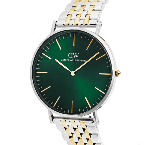 The Watch Boutique Daniel Wellington Classic 7-Link Emerald Two Tone 40mm Men's Watch
