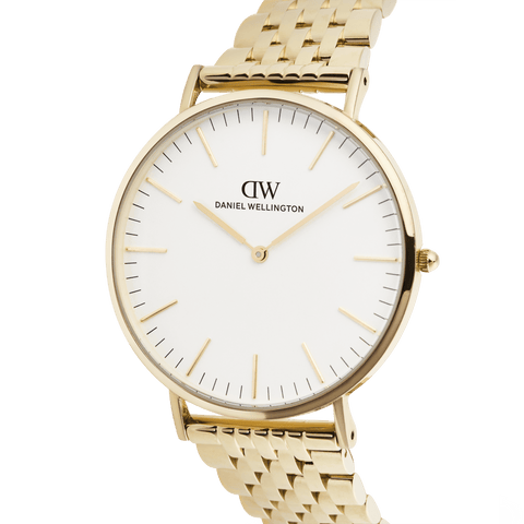 The Watch Boutique Daniel Wellington Classic 7-Link Gold 40mm Men's Watch