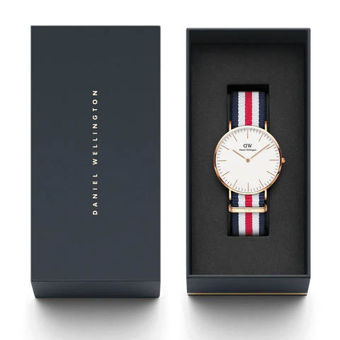 The Watch Boutique Daniel Wellington Classic Canterbury Rose Gold Eggshell White 40mm Watch