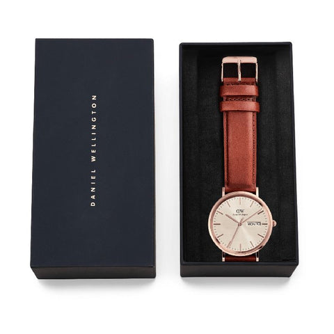 The Watch Boutique Daniel Wellington Classic Day Display St Mawes Rose Gold Champagne
