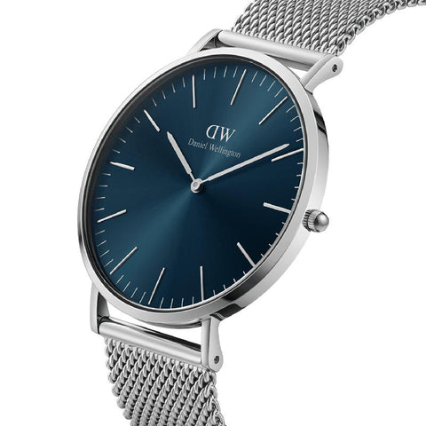 The Watch Boutique Daniel Wellington Classic Mesh Arctic Silver Watch 40mm