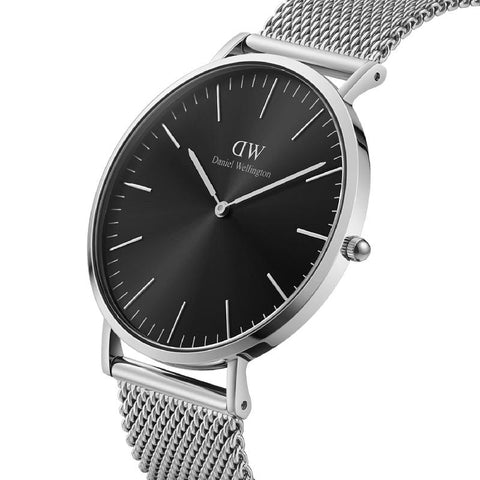 The Watch Boutique Daniel Wellington Classic Mesh Arctic Silver Watch 40mm