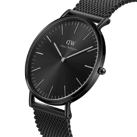 The Watch Boutique Daniel Wellington Classic Mesh Onyx Black Watch 40mm