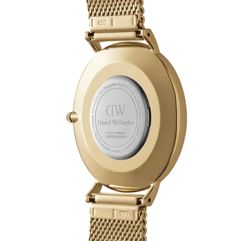 The Watch Boutique Daniel Wellington Classic Mesh Onyx Gold Watch 40mm