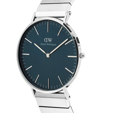 The Watch Boutique Daniel Wellington Classic Piano Link Arctic Silver Watch 40mm