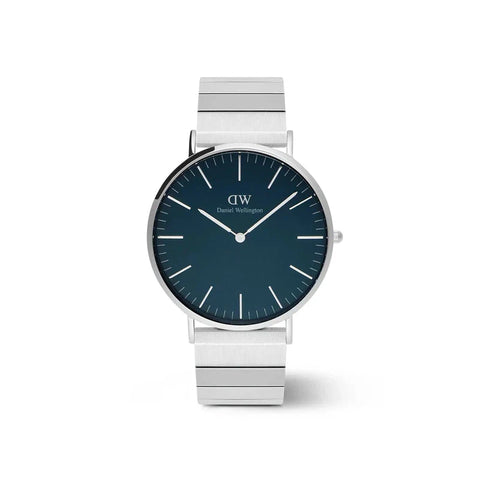The Watch Boutique Daniel Wellington Classic Piano Link Arctic Silver Watch 40mm