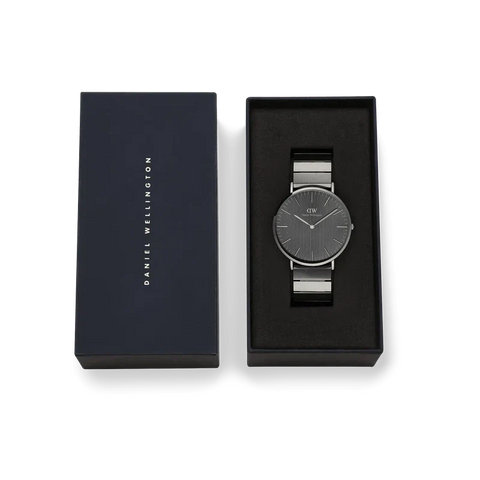The Watch Boutique Daniel Wellington Classic Piano Link Graphite Unitone Watch 40mm