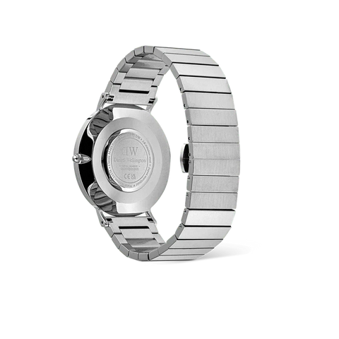 The Watch Boutique Daniel Wellington Classic Piano Link Onyx Silver Watch 40mm